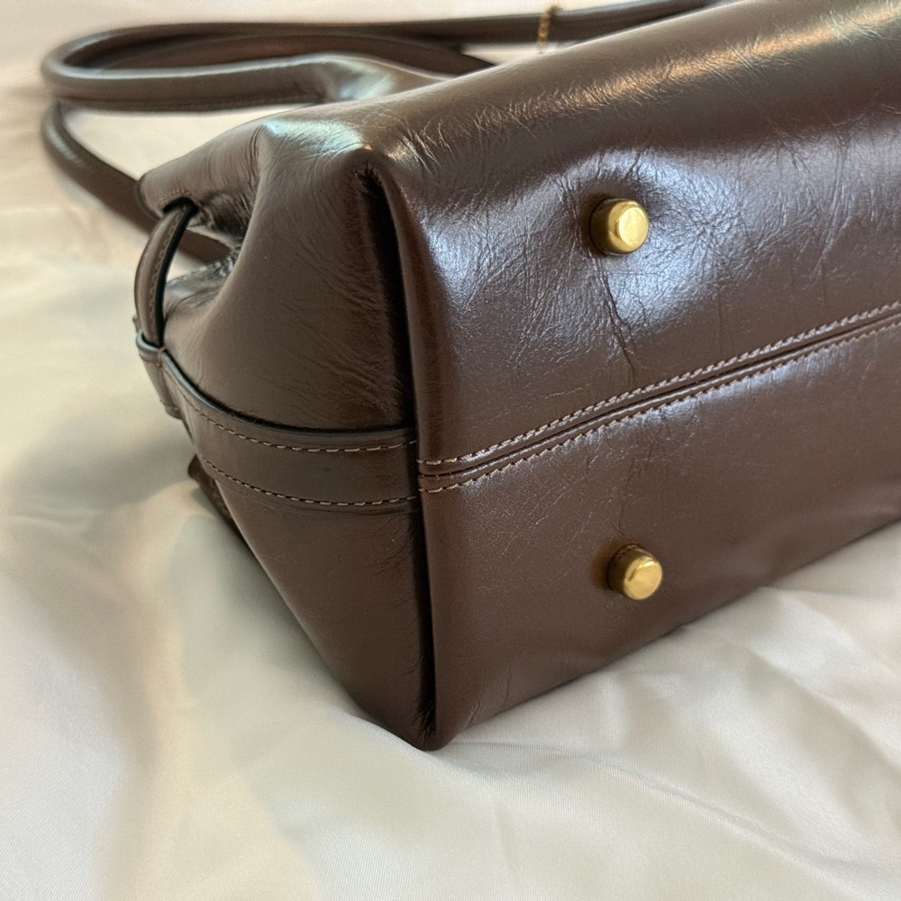 Coach Empire Carryall Bag 34 Glazed Leather Brass/Maple - Picture 9 of 16